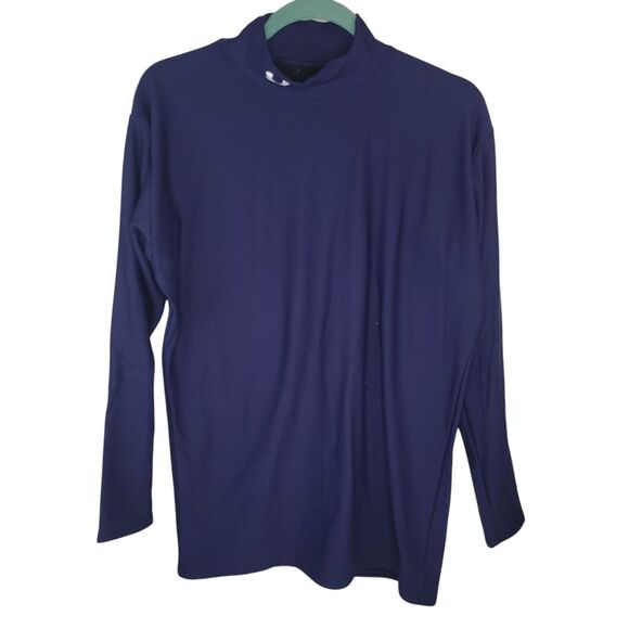 Under Armour navy blue mock neck compression shirt size XXL - Picture 1 of 6
